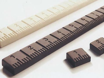 <i>'Greediness Meter</i>', chocolate métrico del diseñador italiano Paolo Ulian.