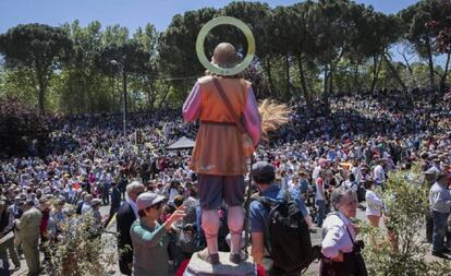 Ambiente en la pradera de San Isidro, en las fiestas de 2018. 