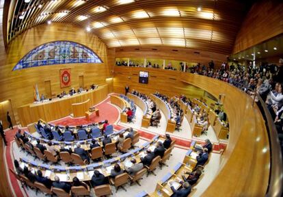 Vista de la sesión constitutiva del Parlamento de Galicia