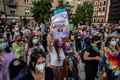 Concentración por el aborto libre y la educación sexual, en Madrid, el pasado mes de septiembre.