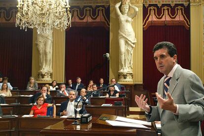 El expresidente de Baleares Jaume Matas, en el discurso de investidura, en 2003, que  redactó Alemany.