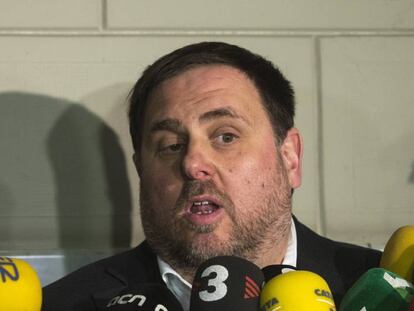 Junqueras, després de la reunió amb Sáenz de Santamaría.