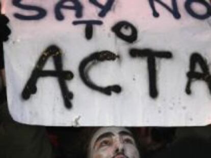Manifestación contra ACTA.