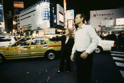 Scarlett Johansson y Bill Murray en Tokio durante una secuencia del filme ‘Lost in Translation’, dirigido en 2003 por Sofia Coppola.