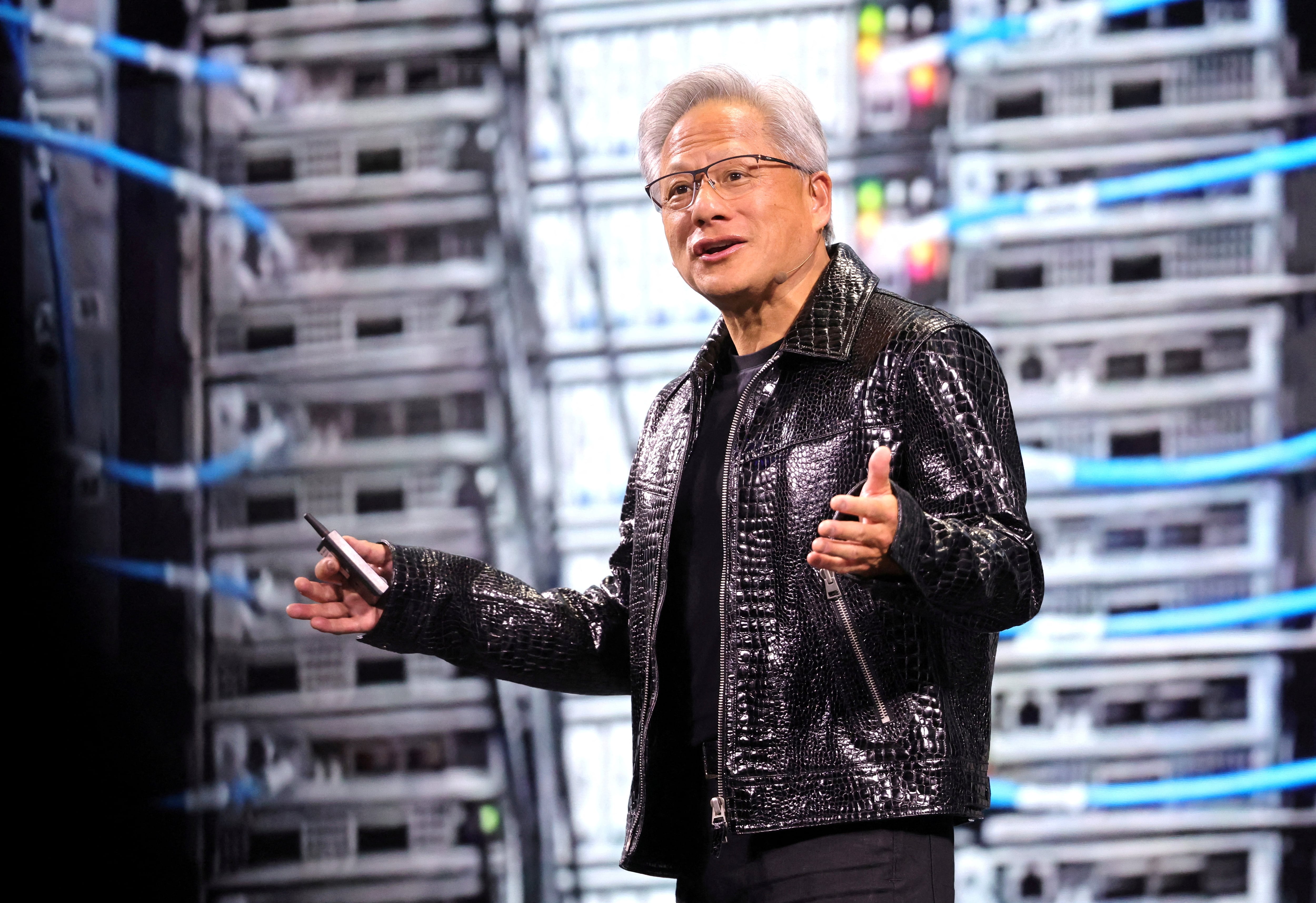 Jensen Huang, consejero delegado de Nvidia, en una feria de electrónica en Las Vegas (Nevada) en enero pasado.