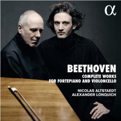 Portada de 'Obras para violoncelo y piano de Beethoven', de Nicolas Altstaedt y Alexander Lonquich. 
