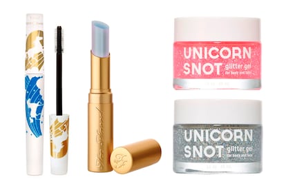 Máscara de Target, Labial ‘Unicorn Tears’ de Too Faced y gel ‘Unicorn Slot’, de Fctry.