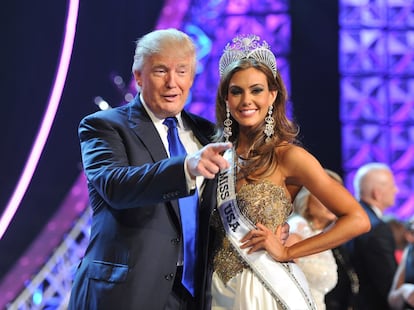 Donald Trump, en el certamen de Miss USA de 2013. 