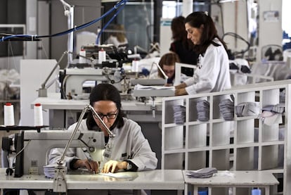 Parte de la línea de producción de Mirto en su fábrica de Madrid.