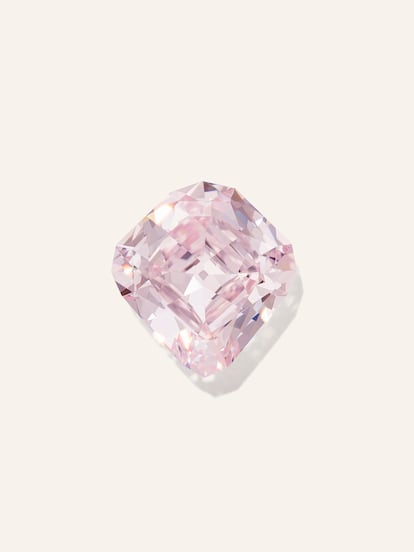 El diamante rosa de 10,38 quilates que forma parte de la joya Marie-Thérèse Pink.