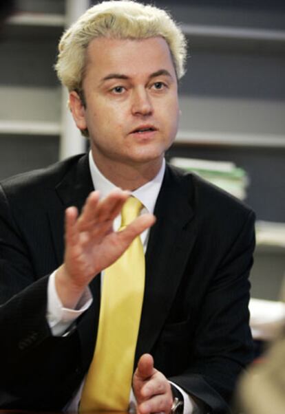 El ex diputado liberal Geert Wilders, uno de los líderes a favor del <i>no</i>.