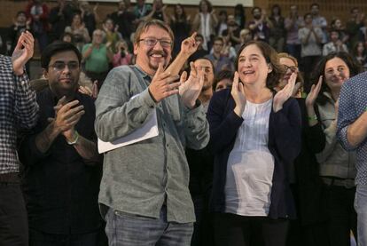 Gerardo Pisarello, Xavier Dom&egrave;nech, Ada Colau i Laia Ortiz. 