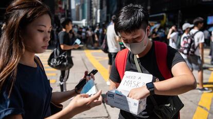 Protestas en Hong Kong.