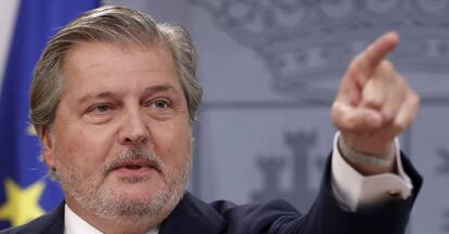 El ministro de Educación Íñigo Méndez de Vigo este viérnes en el Congreso.