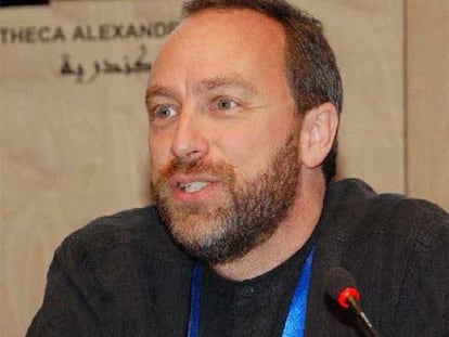 Jimmy Wales, en Alejandría.