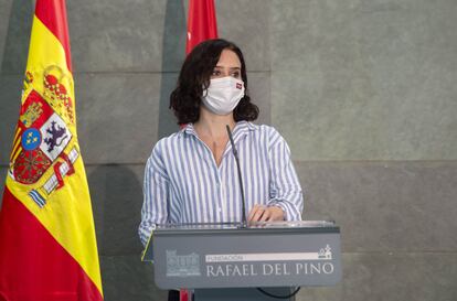 Acting Madrid premier Isabel Díaz Ayuso at an event in the capital this week. 