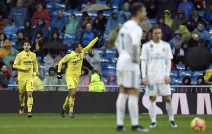 Pablo Fornals tras marcar el primer gol del Villarreal ante el Real Madrid.