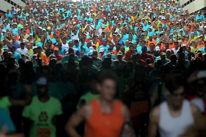 Corredores participam da corrida de São Silvestre.