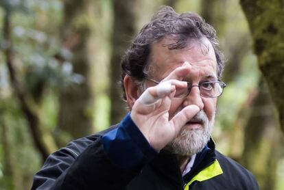 Rajoy, durante sus vacaciones en Galicia.