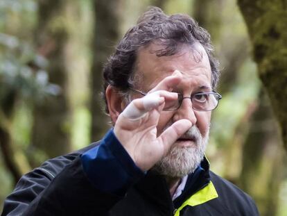 Rajoy, durante sus vacaciones en Galicia.