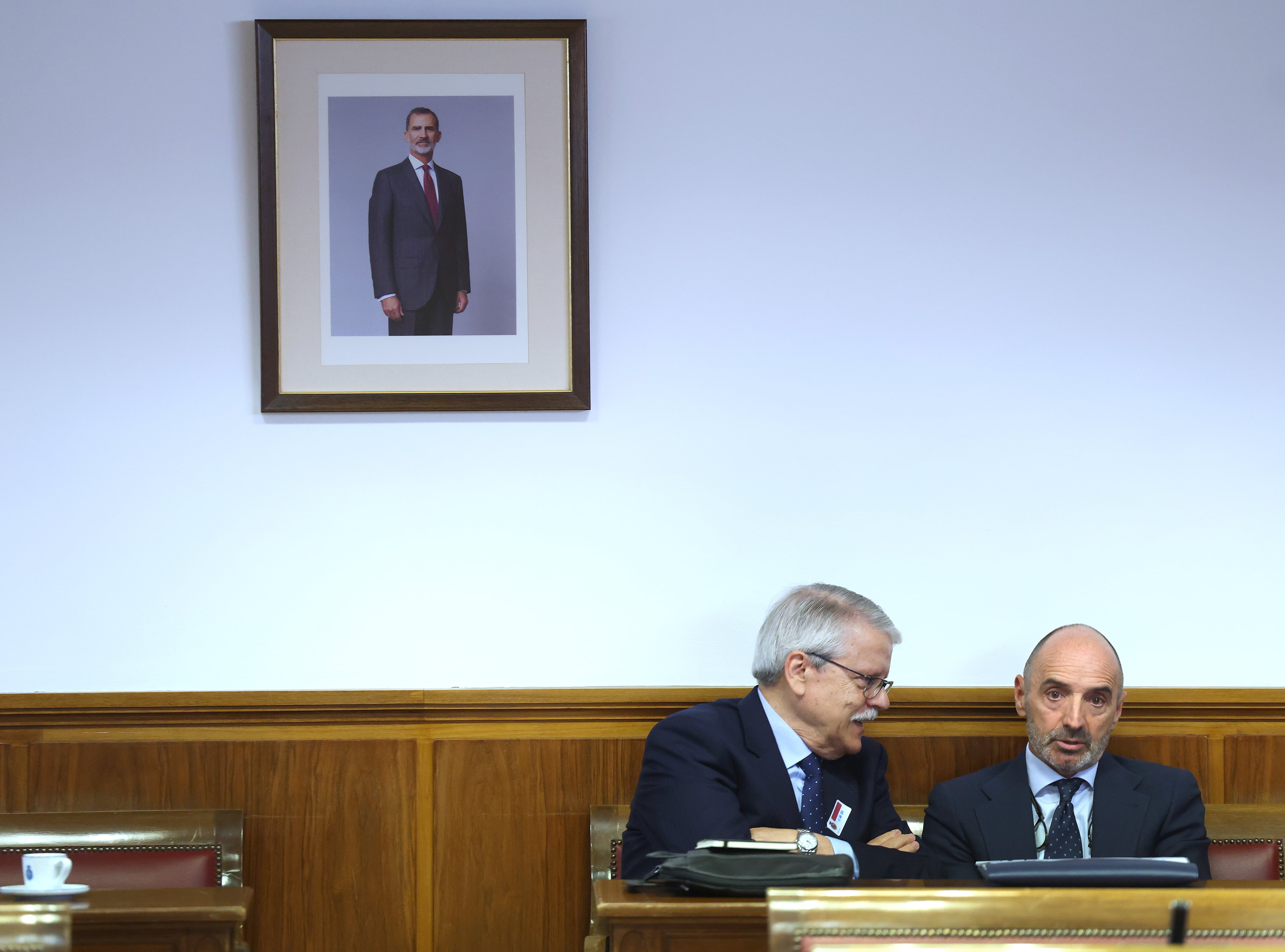 El empresario Julio Martínez antes de comparecer ante la Comisión de Investigación, este jueves.