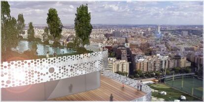 Vista exterior de las terrazas de las viviendas en régimen libre 'Residencial Metropolitan'