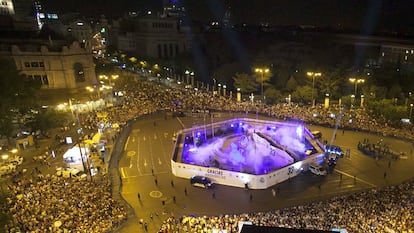 Vista general de la celebración en Cibeles.