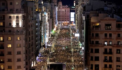 International Women’s Day march in Madrid.
