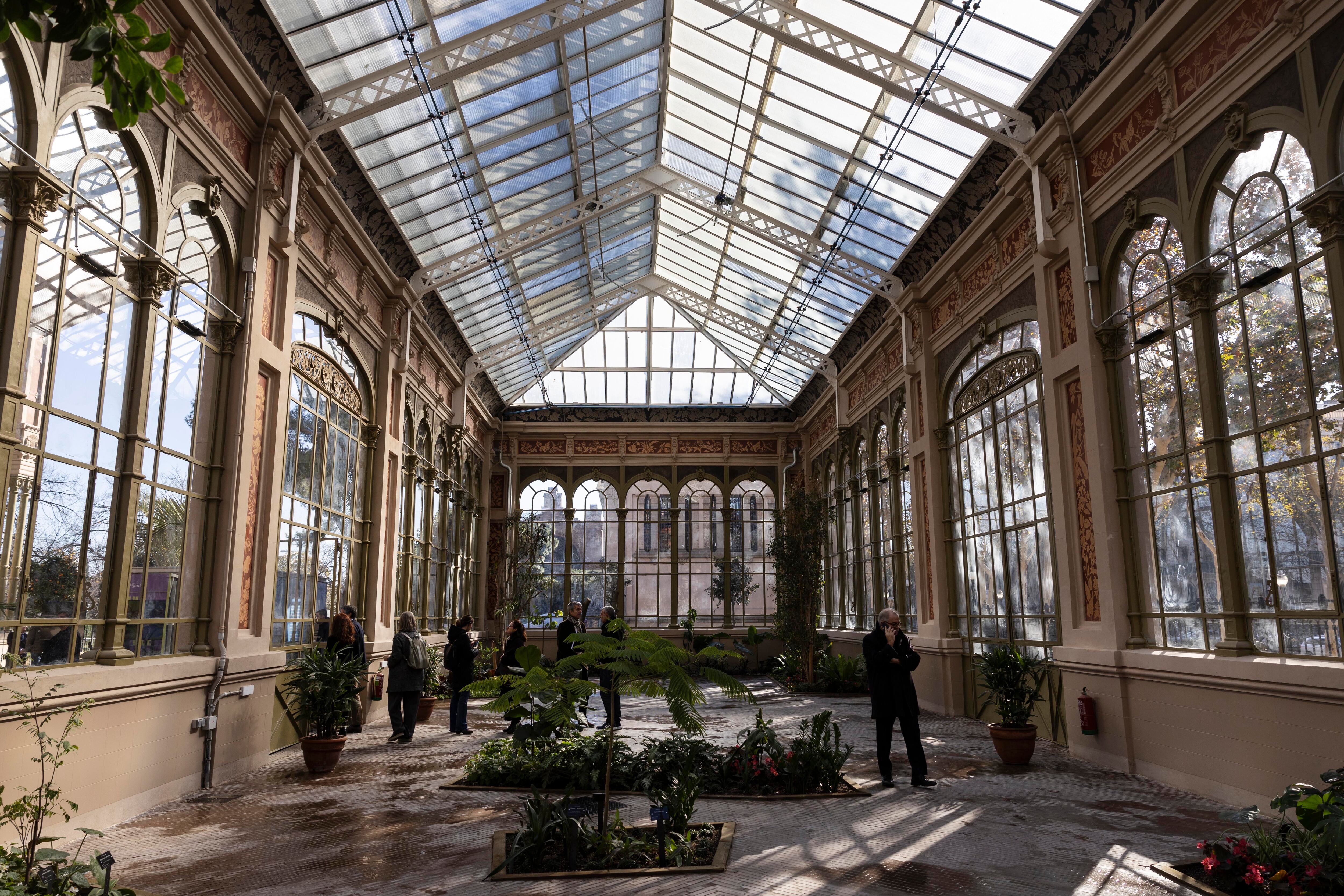 El invernadero del Parque de la Ciutadella recién reformado por el Ayuntamiento de Barcelona. 