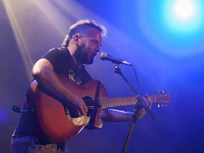 El niño de la hipoteca actúa en la sala La Riviera, ayer. 