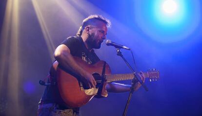 El niño de la hipoteca actúa en la sala La Riviera, ayer. 