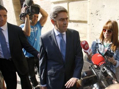 Vicente Rambla, el pasado mayo, a la entrada en el Tribunal Superior de Justicia de Valencia.