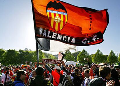 Seguidores del Valencia en Gotemburgo.