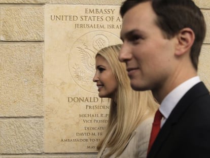 Ivanka Trump y Jared Kushner, el pasado lunes en Jerusalén durante la inauguración de la nueva Embajada estadounidense