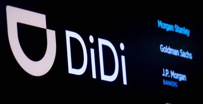 Logo de Didi durante su salida a Bolsa en Nueva York.