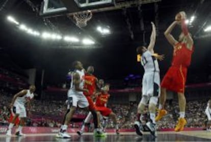 Partido disputado entre Espa&ntilde;a y EE UU durante los Juegos Ol&iacute;mpicos de Londres 2012.