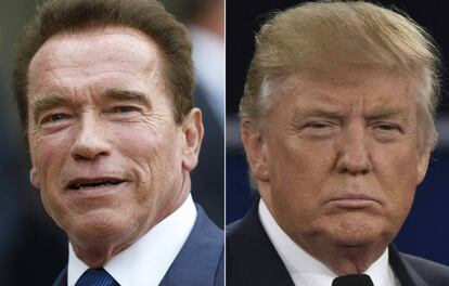 Arnold Schwarzenegger y Donald Trump. 