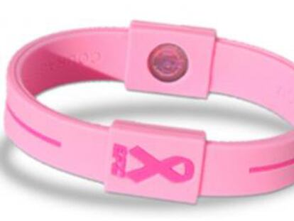 Pulsera de EFX, que <i>vende</i> "equilibrio, fuerza y flexibilidad".