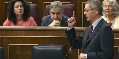 Alberto Ruiz-Gallard&oacute;n, en el Congreso el pasado 28 de mayo.