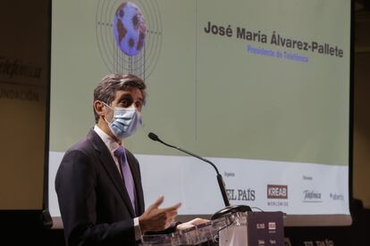 José María Álvarez Pallete, presidente ejecutivo de Telefónica, en el Foro Tendencias 2021.