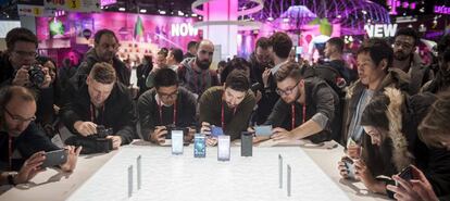 Primera jornada del Mobile World Congress 201, el gran evento de la Fira de Barcelona. 