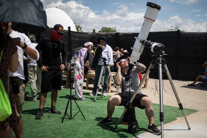 El eclipse se pudo ver desde las 11.48 a.m. hasta las 3.15 p.m.