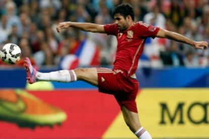 Diego Costa, durante el amistoso de septiembre contra Francia.