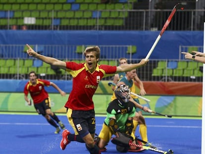 Casasayas celebra su gol ante Australia.