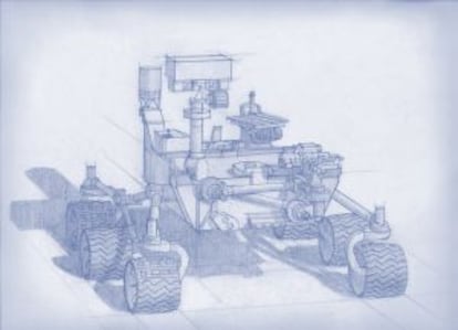 Boceto del futuro todoterreno de exploración de Marte que la Nasa enviará en 2020. / NASA / JPL