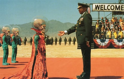 Fotograma de 'Mars Attacks!', de Tim Burton.