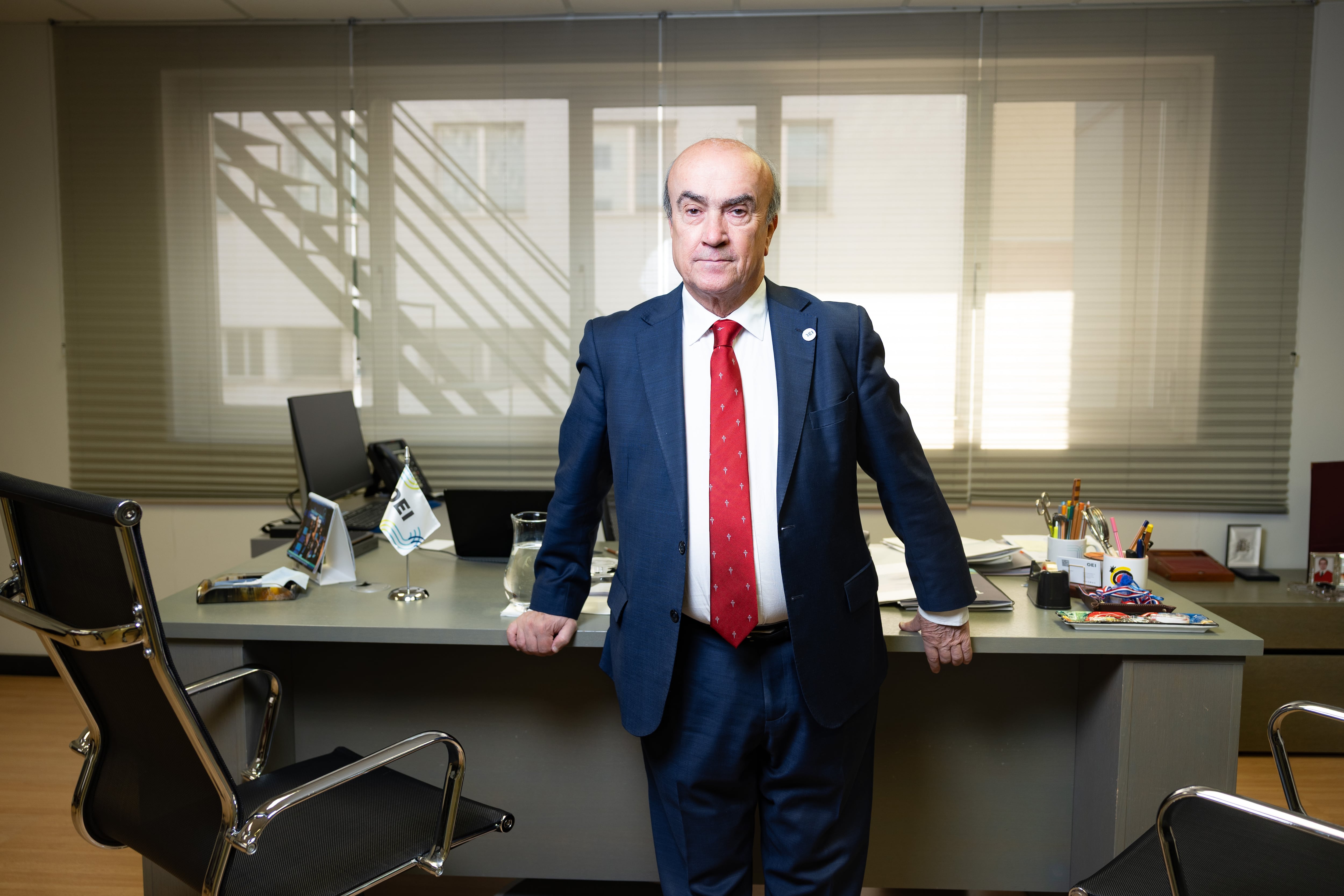 Mariano Jabonero en el despacho de la sede de Madrid de la OEI que ahora deja.