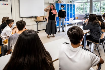 Una clase de educación sexual en Escuela 2, un centro concertado valenciano, en 2021.