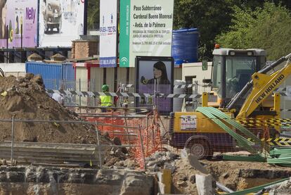 Obras del túnel de la Avenida de la Palmera, en Sevilla, financiadas con el Programa Proteja.