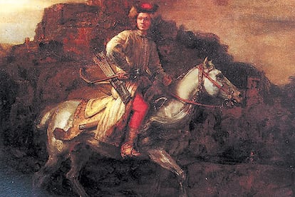 &#39;El jinete polaco&#39; (fechado en 1656), de Rembrandt.